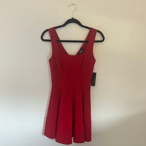 Lulu's Vibrant Red Skater Dress